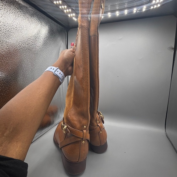 Tory Burch Brown Leather Riding Boots - Picture 3 of 8